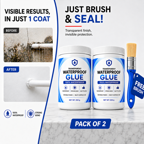 Transparent Waterproof Glue Free Brush 200g each pack of 2