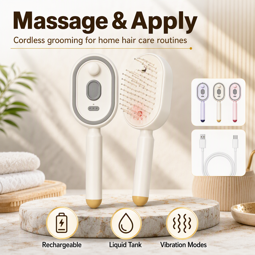 5 in 1 Rechargeable Hair Massage  pack of 1 (assorted colors) – hero