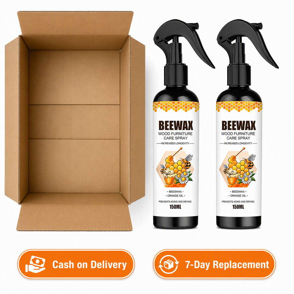 Beeswax Spray Furniture Polish, Wood Cleaner, Wood Floor Polish PACK OF 2 – box