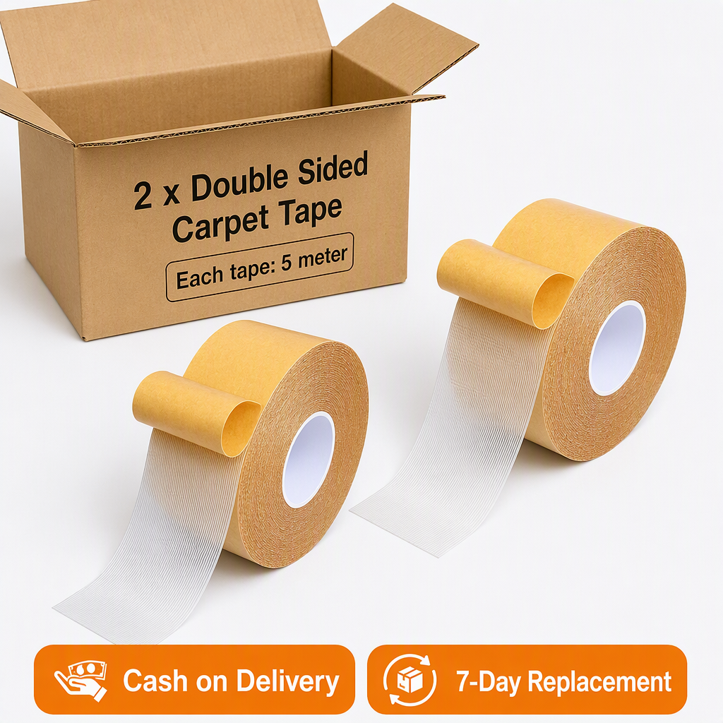 Double Sided Carpet Tape Heavy Duty 5 meter(Pack of 2) – box
