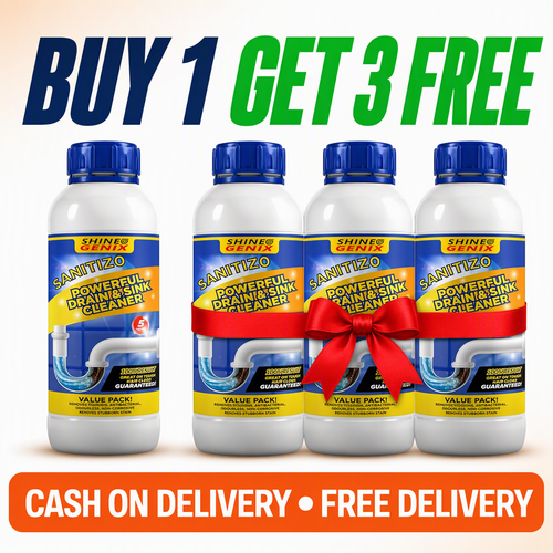 Drain Cleaner Powder – Buy 1 Get 3 Free (4 Bottles)
