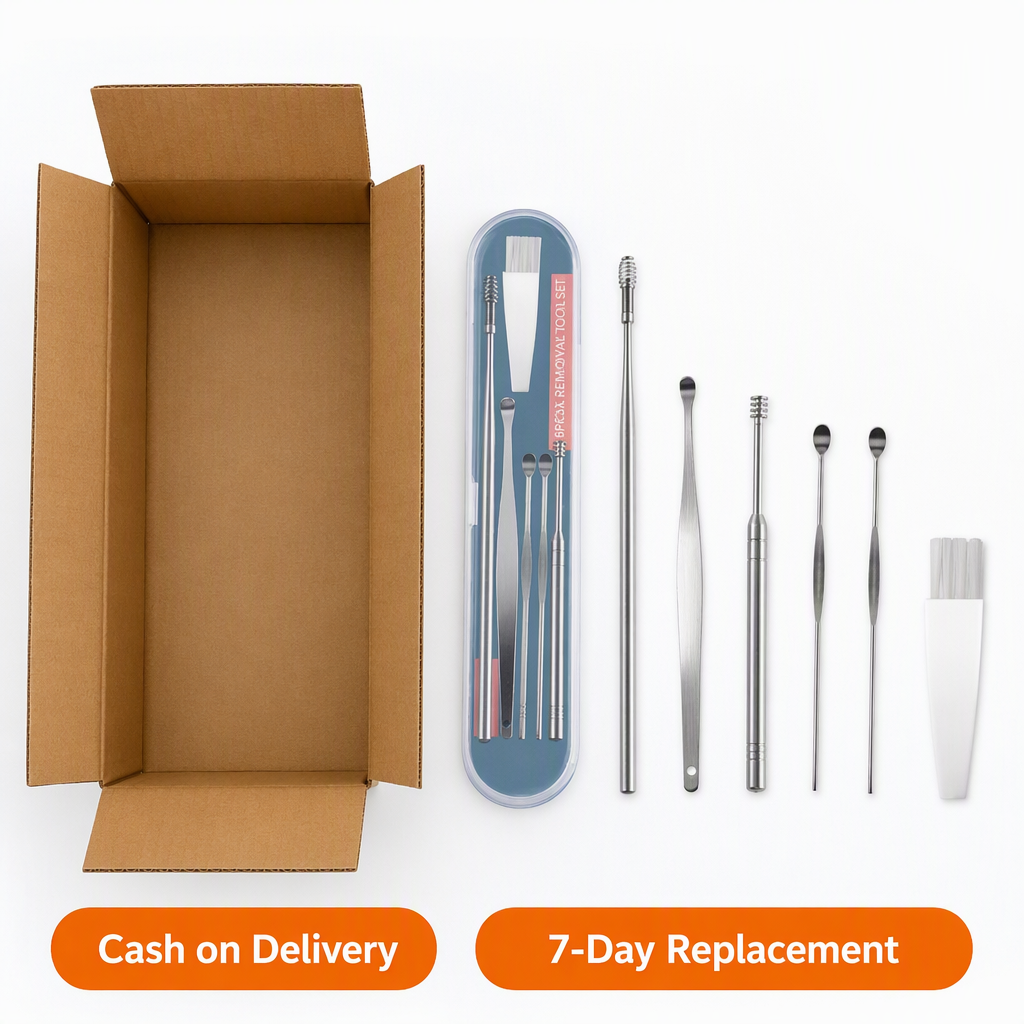 Ear Wax Cleaner, Ear Pick Earwax Removal Kit, Ear Cleaning Tool Set, Ear Curette Ear Wax Remover Tool with a Storage Box