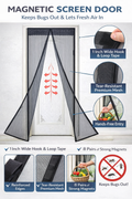 Mesh Screen Net Home Magnetic Foldable Anti Mosquito Door Curtains 100*210CM which fits to Door Size - 7 Feet