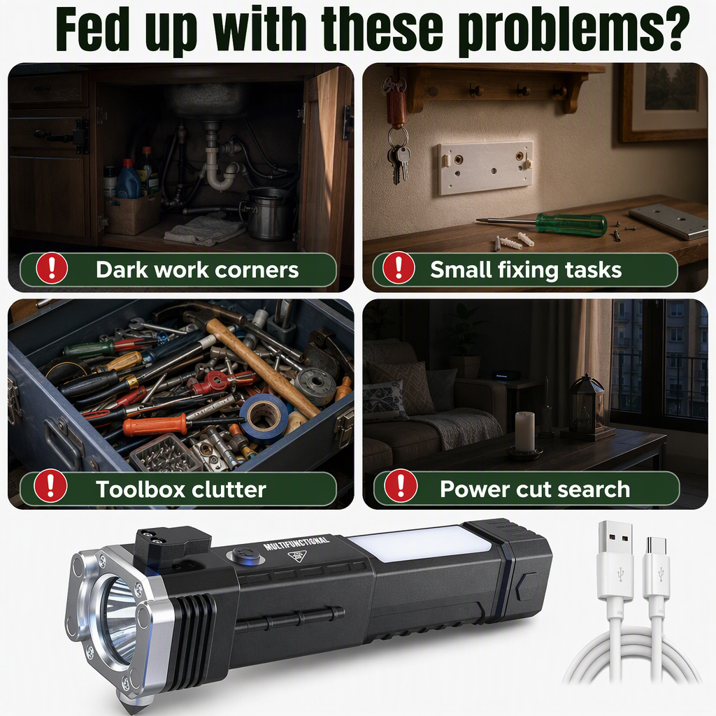 Multifunctional Work Portable Hammer LED Flashlight – problems