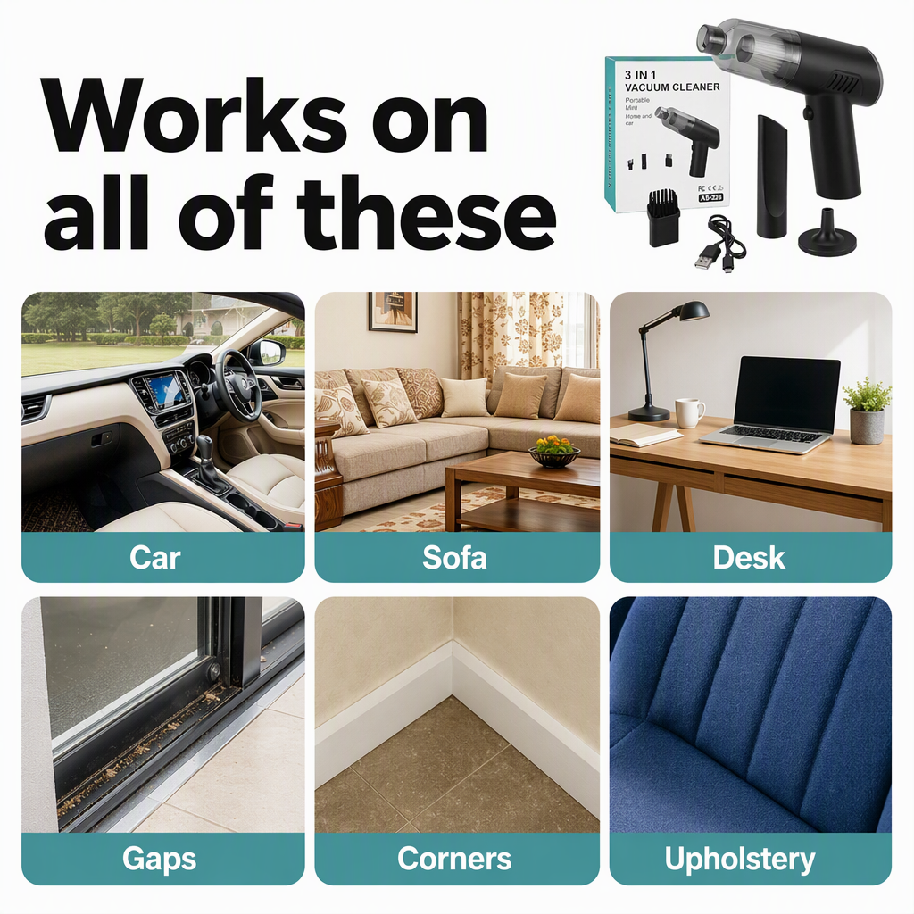 Portable Vacuum Cleaner – places