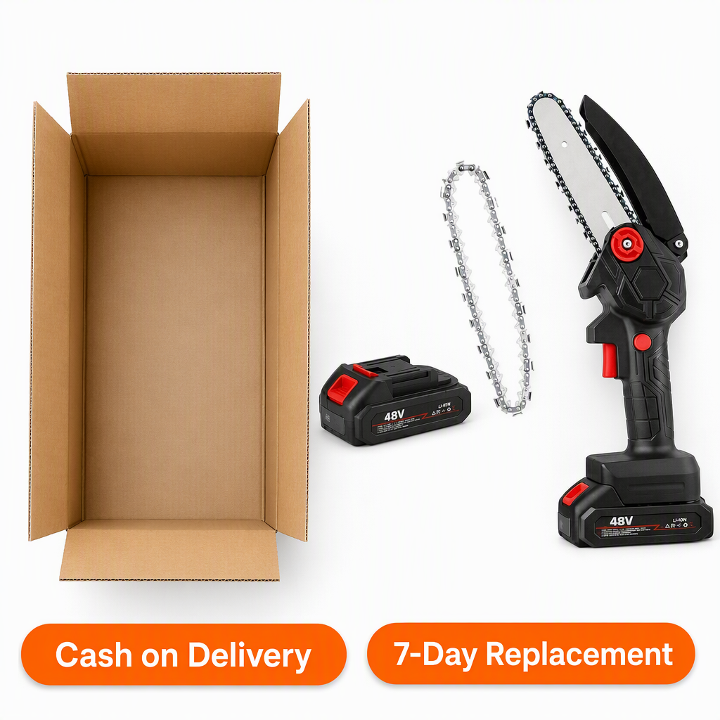 Rechargeable Mini Chainsaw Cordless – box