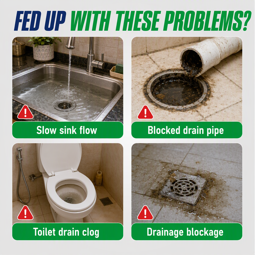 Sanitizo Drain Cleaner Powder Powerful Drain & Sink Cleaner Drainage Block Remover Toilet Cleaner Sink Cleaner Powder Un