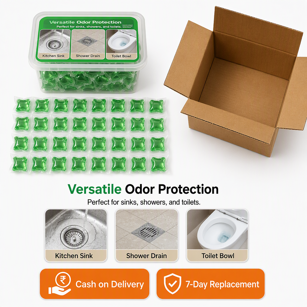 Sink deodorizer pods for kitchen and bathroom Drain 30 pods – box