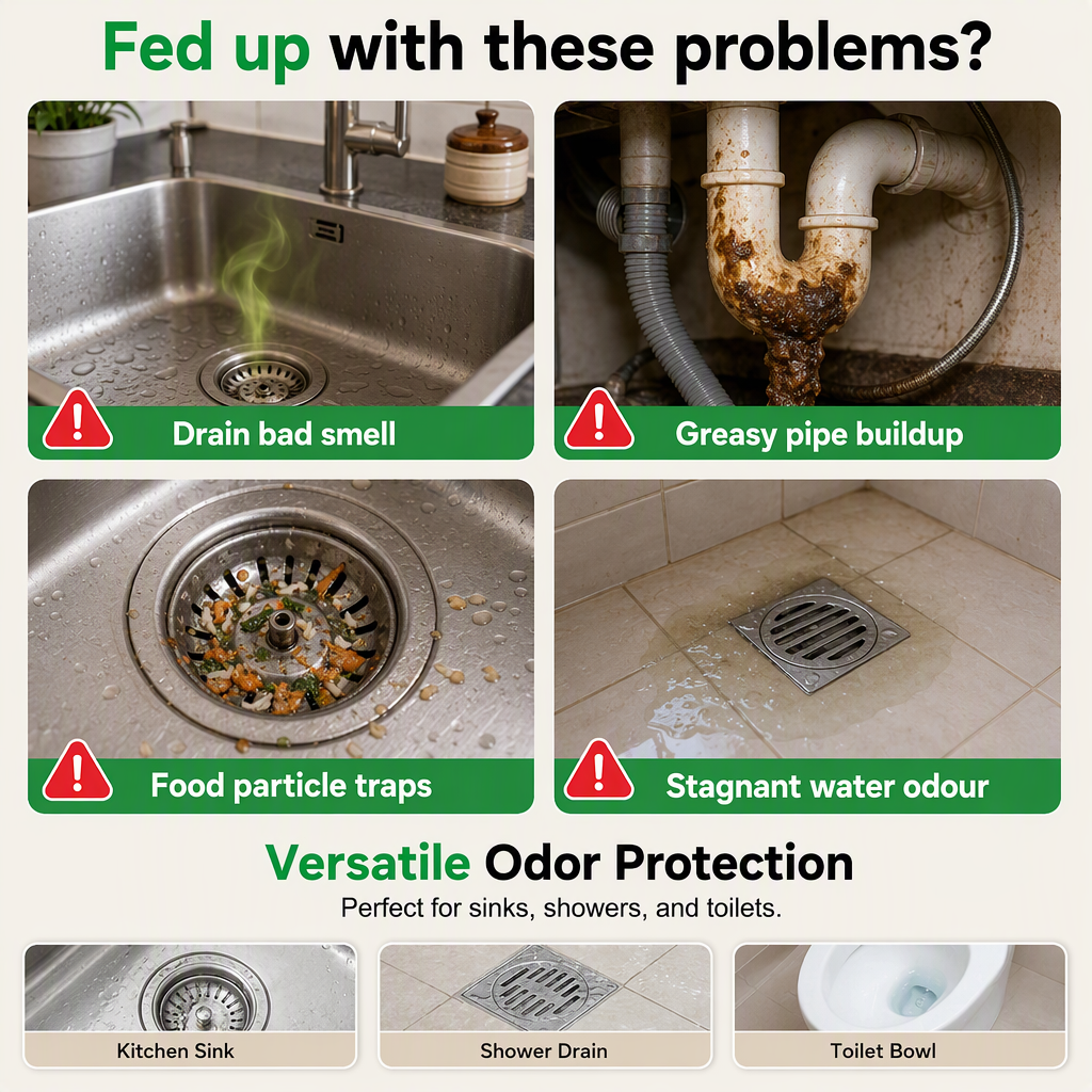 Sink deodorizer pods for kitchen and bathroom Drain 30 pods – problems
