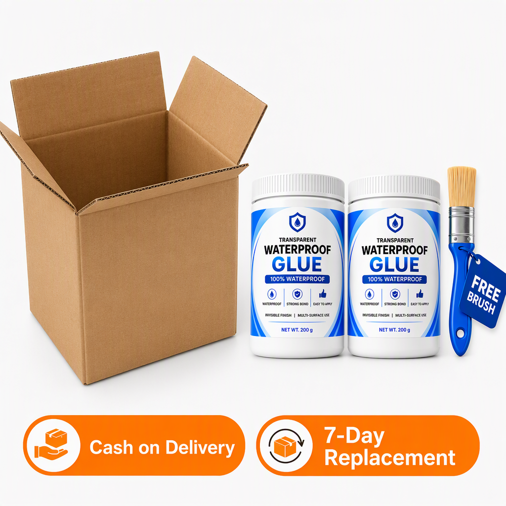 Transparent Waterproof Glue  Free Brush 200g each pack of 2 – box