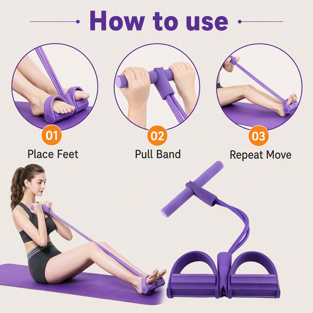 Yoga Pedal Puller Resistance Band Fitness Equipment – steps